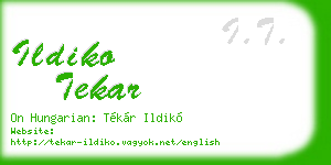 ildiko tekar business card